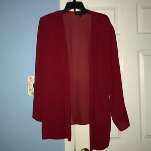 Montée Collection Red sheer jacket